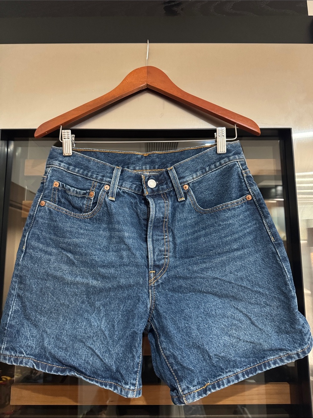 Levi’s 501 High Rise Denim Shorts W28 Medium Wash Classic